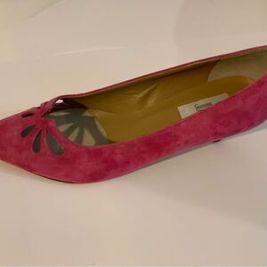 New JILDOR Pink Suede Low Heel Slip On Shoe Sz 11M Comfort Womens